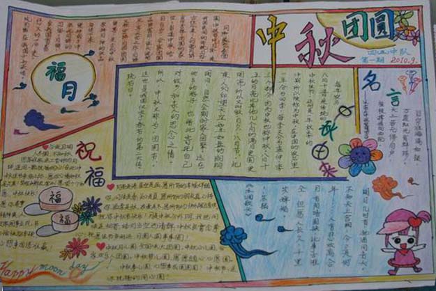 小学生中秋节手抄报图片资料