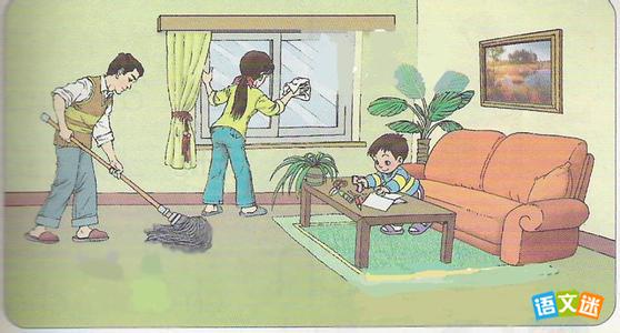 一起做家务的看图作文【精选】