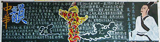 爱国活动月国庆节黑板报