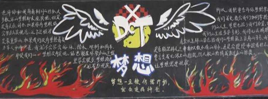 校园放飞梦想黑板报