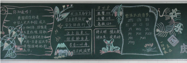 国庆节黑板报版面设计 2018国庆节黑板报资料内容大全