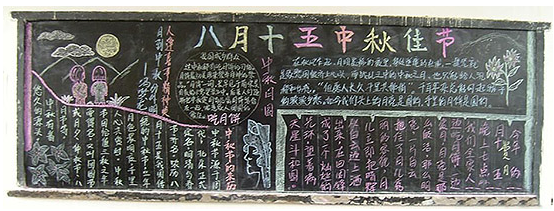 中秋节简单又漂亮的黑板报