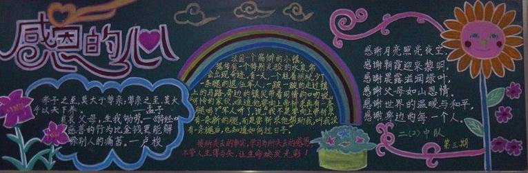 感恩黑板报版面设计 感恩黑板报版面设计
