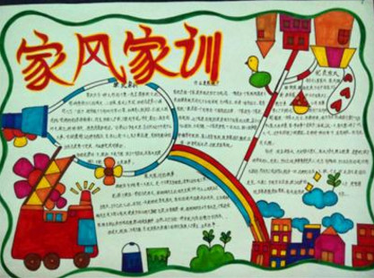 讲家风传美德手抄报