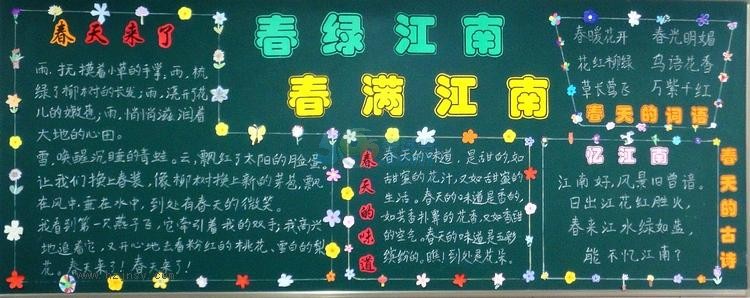 有关春黑板报内容