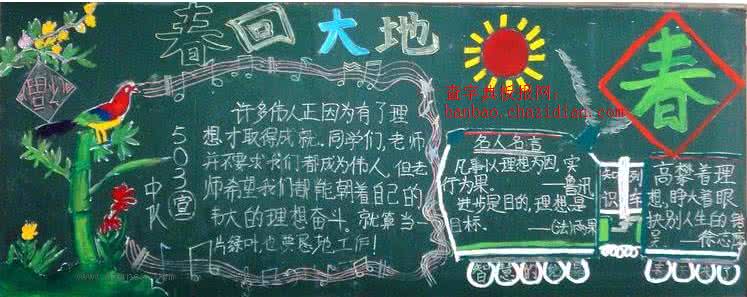 有关春黑板报内容