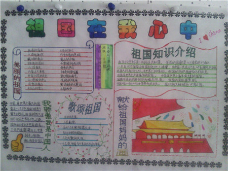 歌颂祖国清晰手抄报