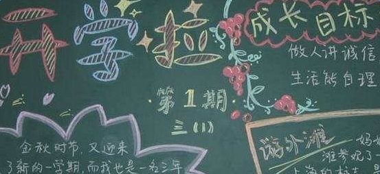 150414269159a7656322149988848.png 一年级开学黑板报设计