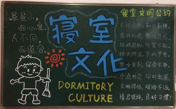寝室文化黑板报