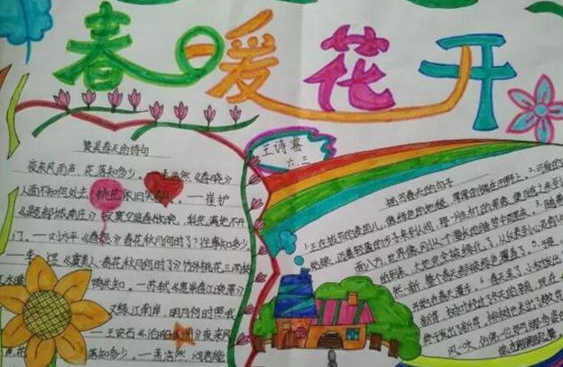 关于迎春的手抄报