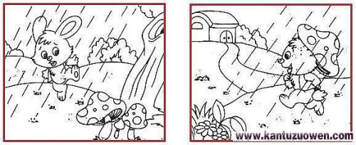 二年级看图写话作文:小兔回家