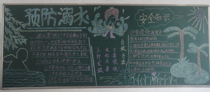 初中防溺水黑板报大全