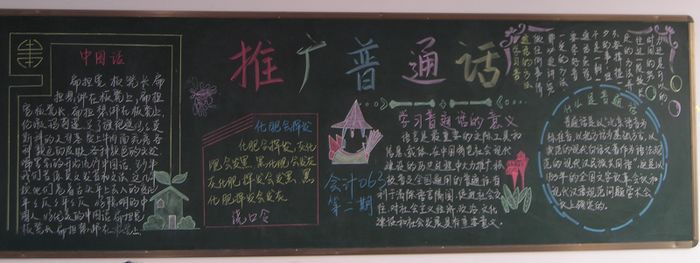 关于宣传普通话黑板报