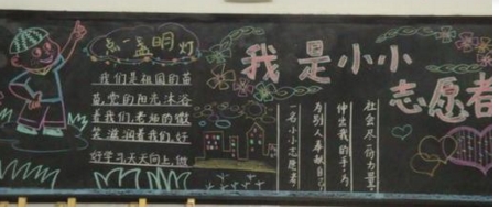 志愿者黑板报内容 志愿者黑板报内容