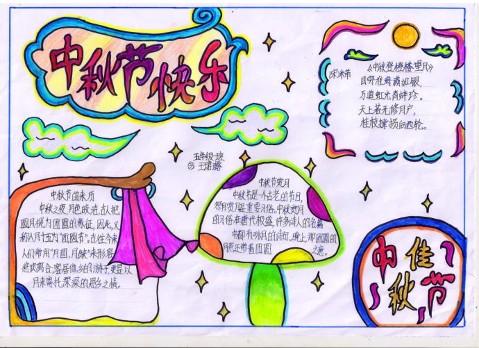 2017中秋节手抄报版面设计图