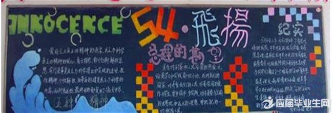 五四青年节初中黑板报
