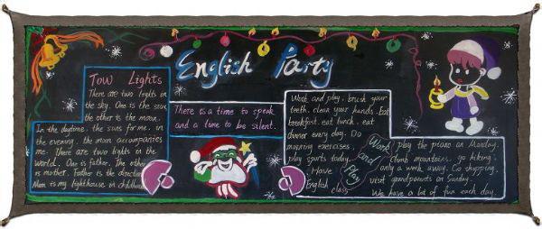 中学生圣诞节黑板报