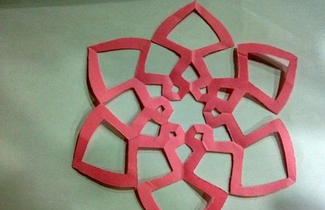 剪纸玫瑰花图案步骤