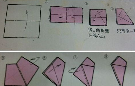 剪纸玫瑰花图案步骤