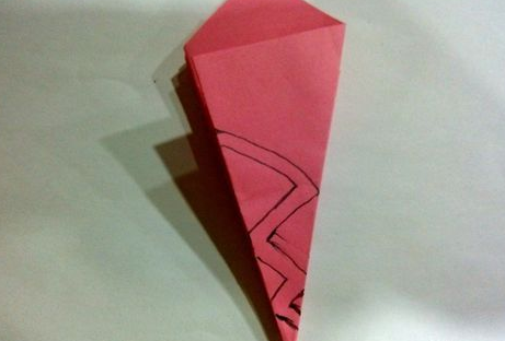 剪纸玫瑰花图案步骤