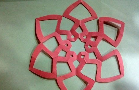 剪纸玫瑰花图案步骤