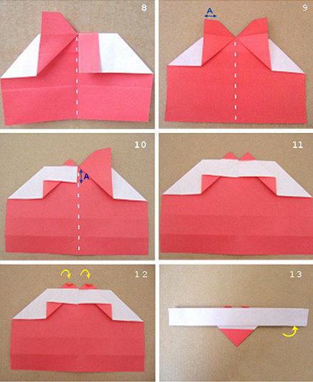 心形折纸戒指教程