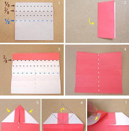 心形折纸戒指教程 心形折纸戒指教程