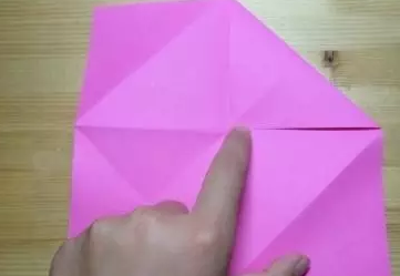 玫瑰花的折纸图解