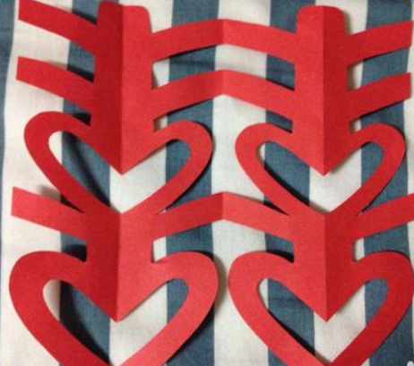 喜字窗花剪纸方法