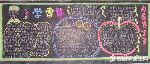 雷锋月黑板报模板