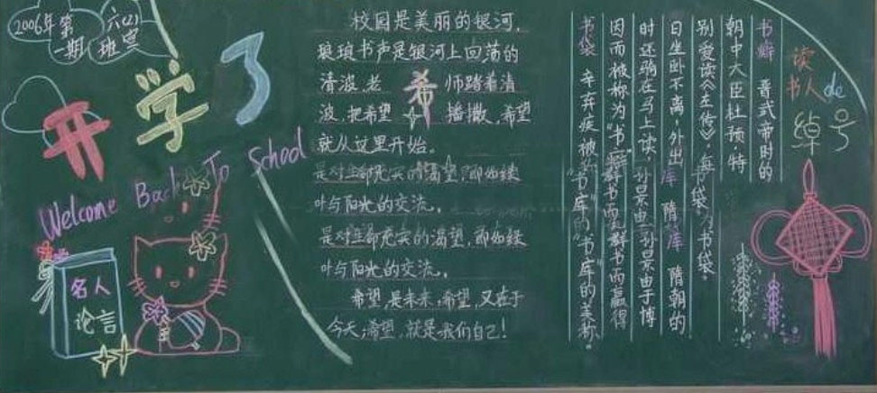 和开学有关的黑板报
