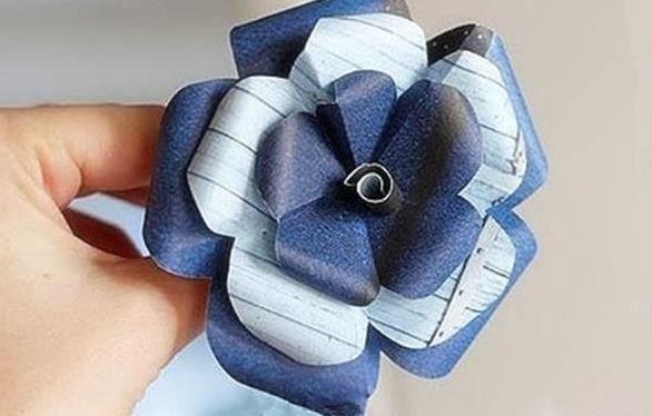 简单五瓣花手工折纸教程