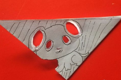 小狗窗花剪纸步骤图