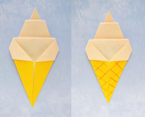 折纸冰淇淋制作方法