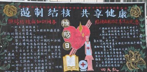 防治结核病黑板报