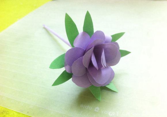 立体纸花的折纸教程