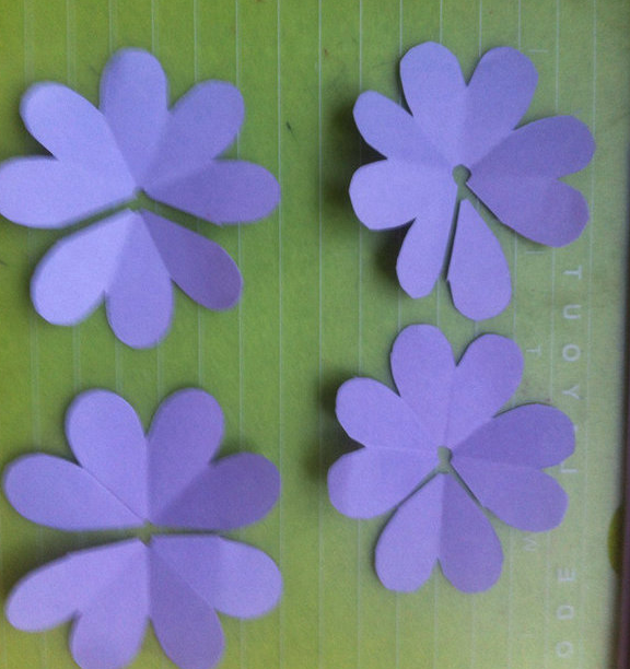 立体纸花的折纸教程