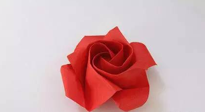 纸折玫瑰花教程图解法
