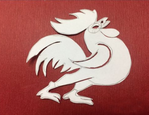 儿童剪纸公鸡图案步骤 儿童剪纸公鸡图案步骤