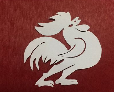 儿童剪纸公鸡图案步骤