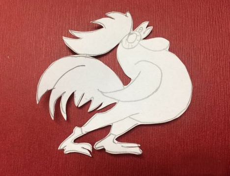 儿童剪纸公鸡图案步骤 儿童剪纸公鸡图案步骤
