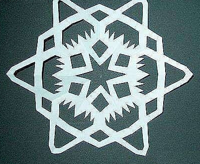 简单雪花的剪纸的方法