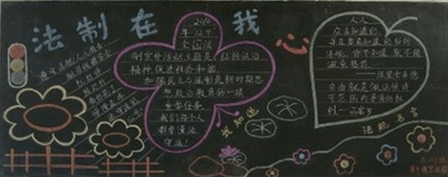 有关法制的黑板报