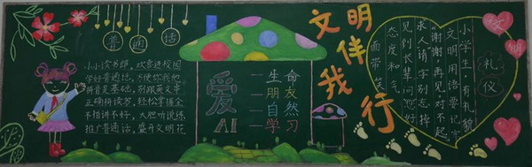 文明初中黑板报资料