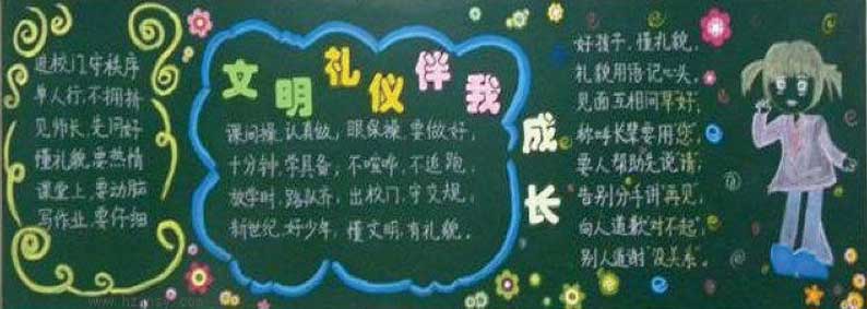 文明初中黑板报资料 文明初中黑板报资料