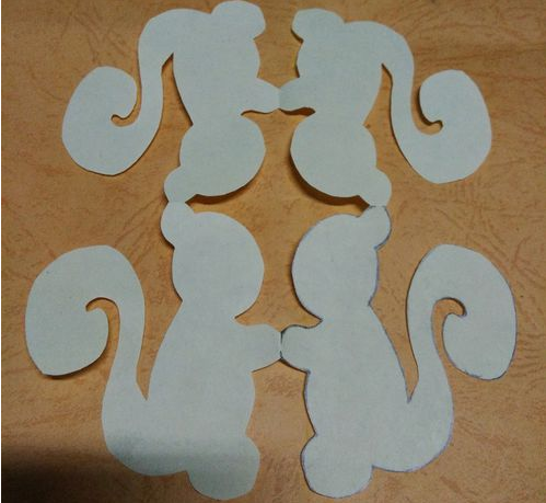 松鼠剪纸图案步骤