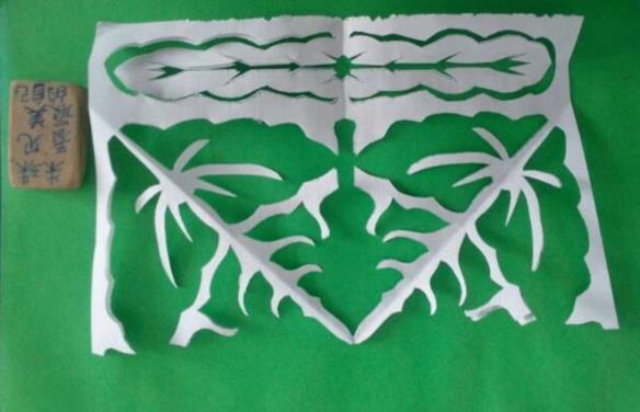 荷叶剪纸步骤图案 荷叶剪纸步骤图案