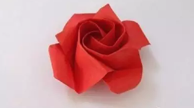 简单玫瑰纸花的折法图解