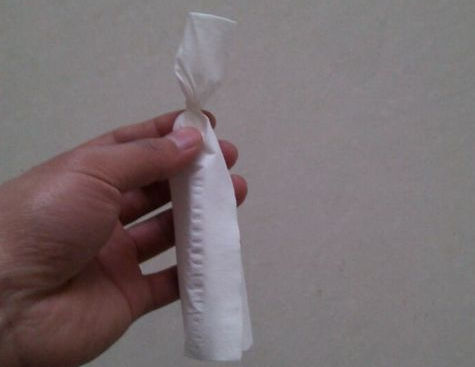 用餐巾纸折玫瑰花图解