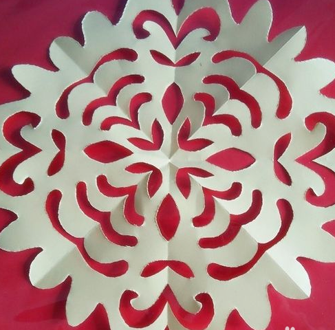 窗花的剪纸图案步骤